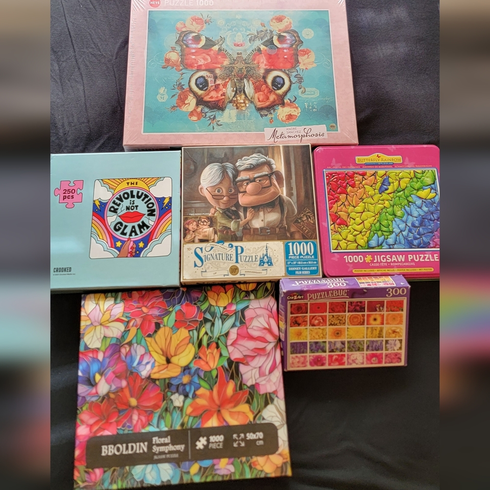 Assorted Colorful Jigsaw Puzzle Bundle